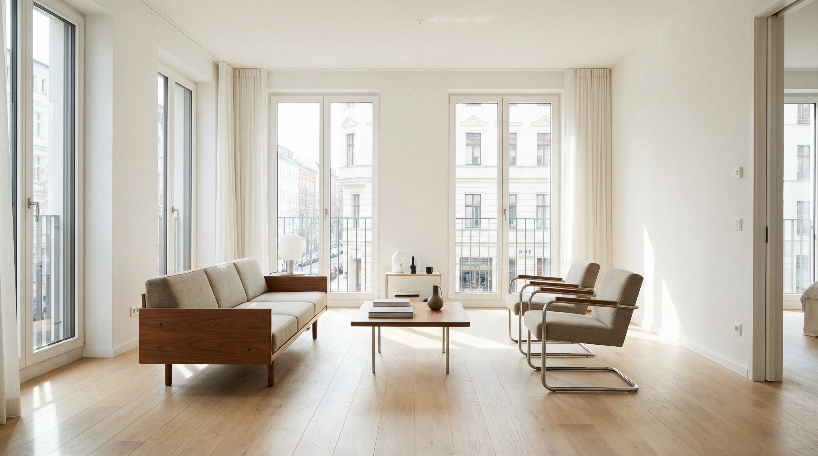 Sauberes, entrümpeltes Zimmer